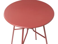 Outlet Beliani Tavolino Bistrot TALTAL 64 cm 64 cm Metallo Rosso