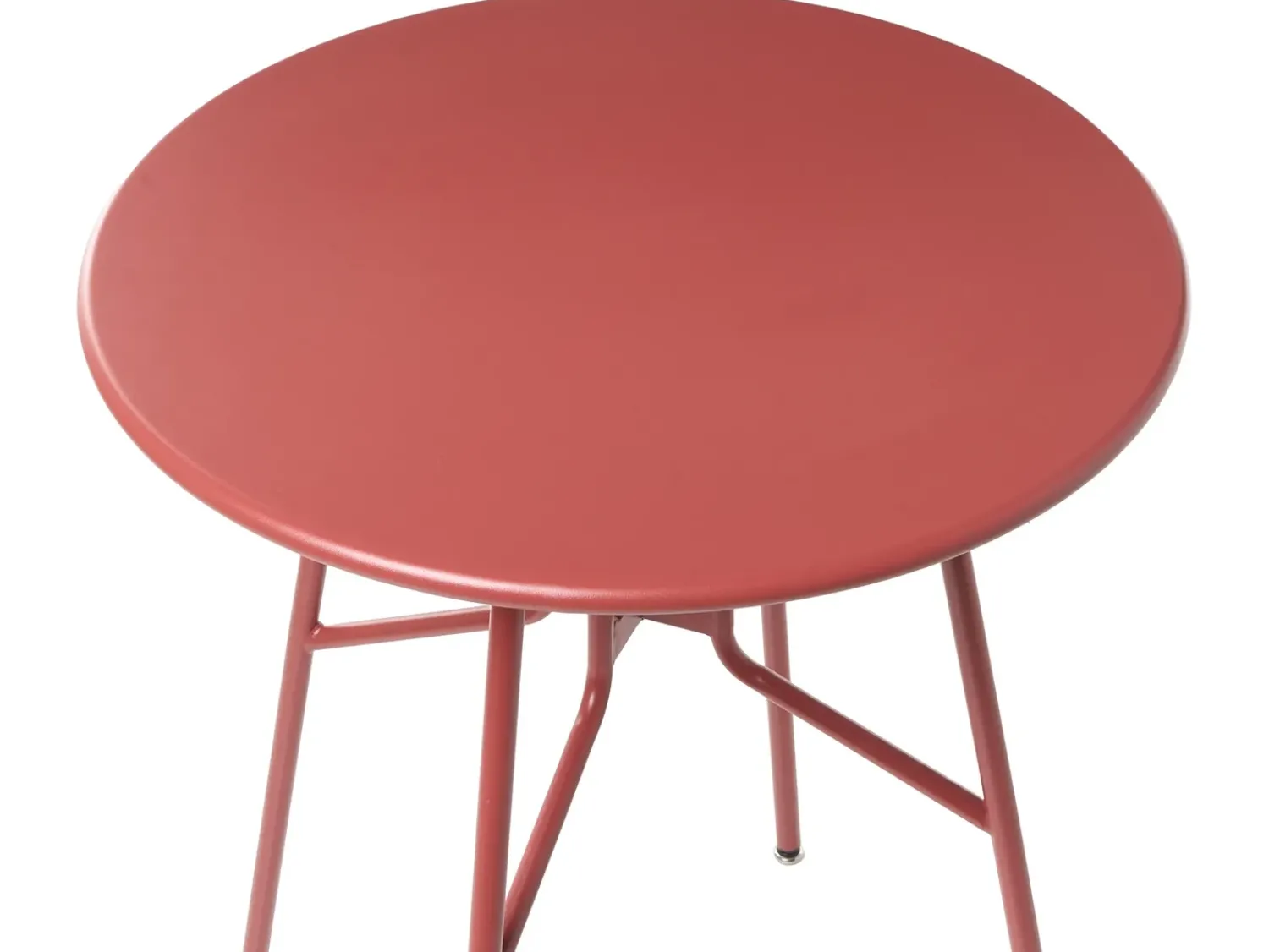 Outlet Beliani Tavolino Bistrot TALTAL 64 cm 64 cm Metallo Rosso