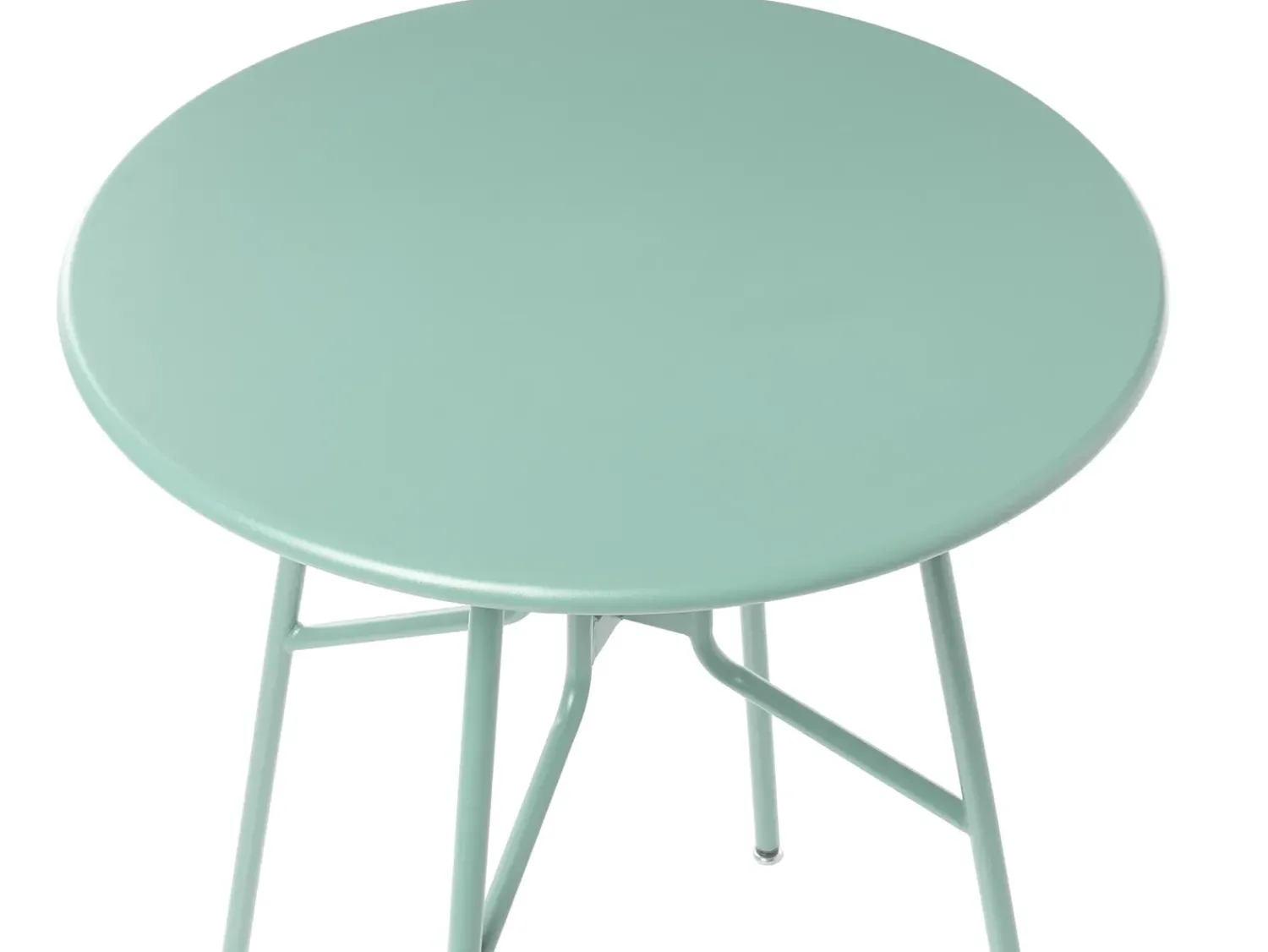 Discount Beliani Tavolino Bistrot TALTAL 64 cm 64 cm Metallo chiaro Verde