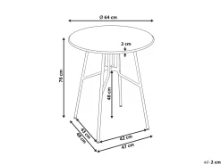 Discount Beliani Tavolino Bistrot TALTAL 64 cm 64 cm Metallo chiaro Verde
