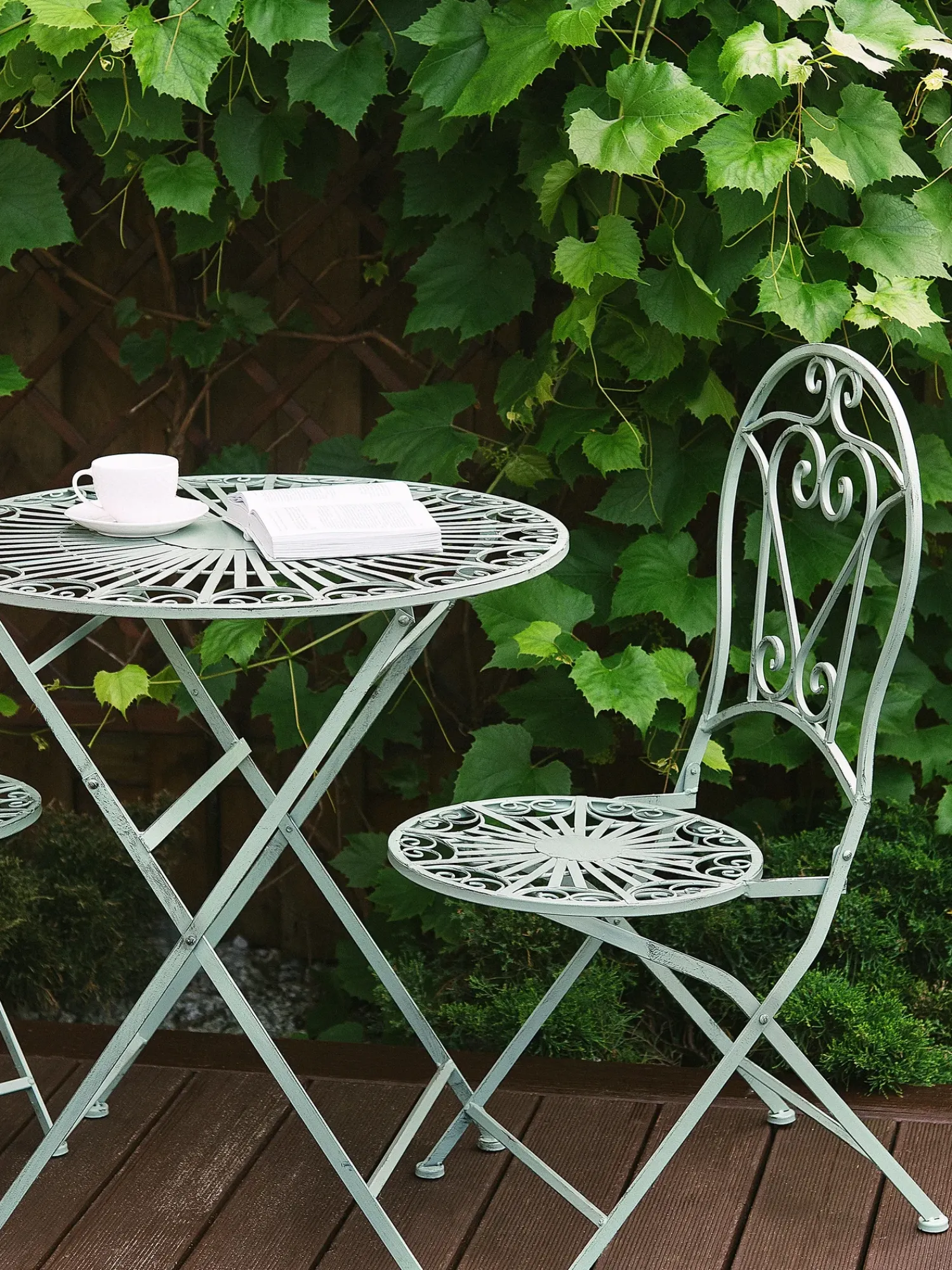 Online Beliani TRENTO 70 cm 70 cm Metallo chiaro Verde