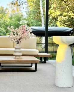 Best Beliani Tavolino CADINI 33 cm 33 cm Effetto terrazzo Terrazzo Bianco