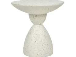 Discount Beliani Tavolino CAFFI 50 cm 50 cm Terrazzo Bianco