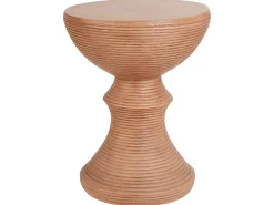 Beliani Tavolino CALDARO 40 cm 40 cm Simil legno Marrone