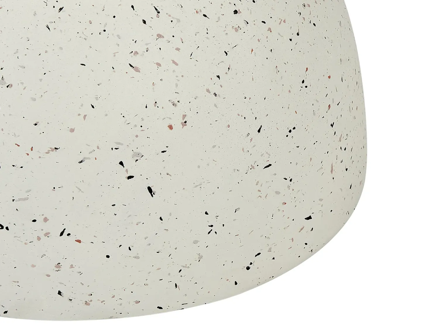 Online Beliani Tavolino CAORIA 40 cm 40 cm Effetto terrazzo Terrazzo Bianco