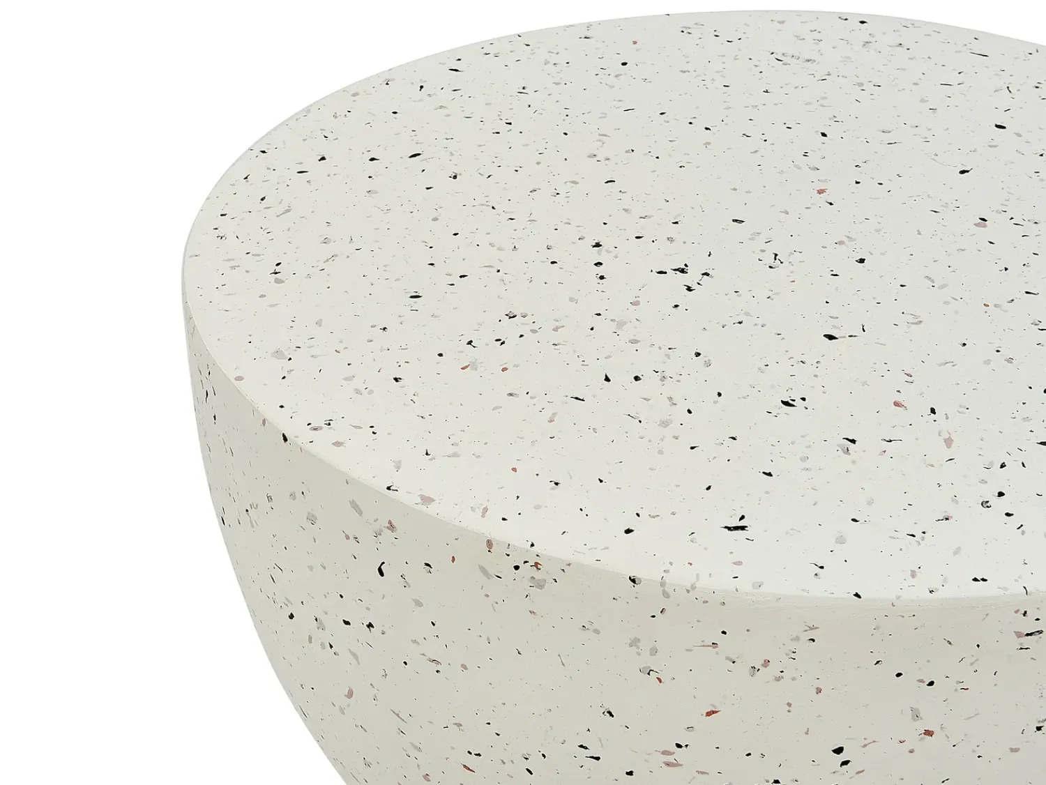Online Beliani Tavolino CAORIA 40 cm 40 cm Effetto terrazzo Terrazzo Bianco