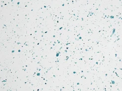 Beliani Tavolino CAORIA 40 cm 40 cm Effetto terrazzo Terrazzo Bianco Bianco Blu