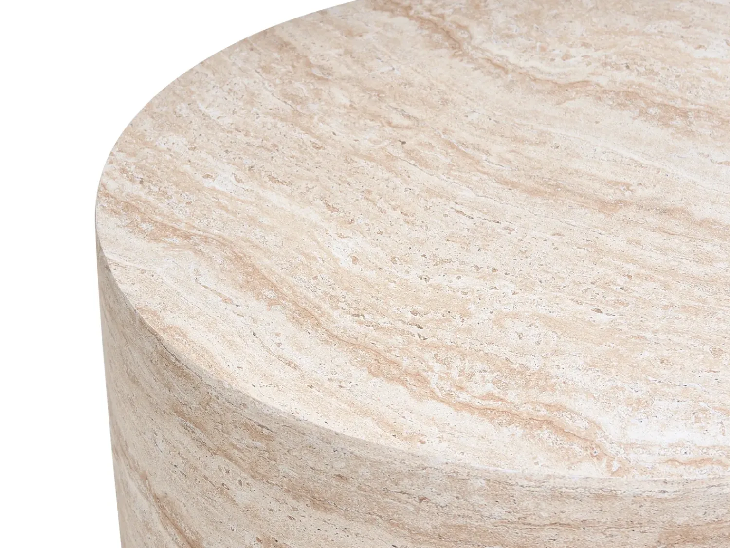 Discount Beliani Tavolino da caffè ASIERIO 70 cm 70 cm Effetto travertino Beige