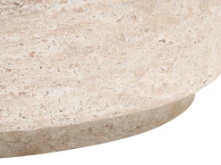 Discount Beliani Tavolino da caffè ASIERIO 70 cm 70 cm Effetto travertino Beige