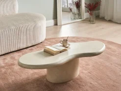 Beliani Tavolino da caffè CONZA 57 cm 120 cm Beige