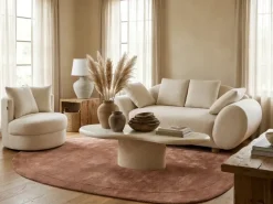 Beliani Tavolino da caffè CONZA 57 cm 120 cm Beige