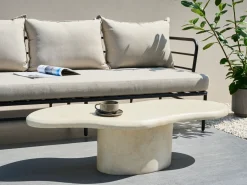 Beliani Tavolino da caffè CONZA 57 cm 120 cm Beige