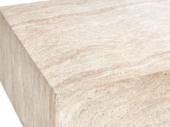 Discount Beliani Tavolino da caffè NOBRES 90 cm 66 cm Effetto travertino Beige
