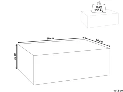 Discount Beliani Tavolino da caffè NOBRES 90 cm 66 cm Effetto travertino Beige