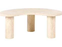 Sale Beliani Tavolino da caffè NOMA 52 cm 89 cm Effetto travertino Beige
