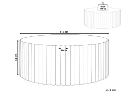Clearance Beliani Tavolino da caffè POZZA 117 cm 117 cm Bianco