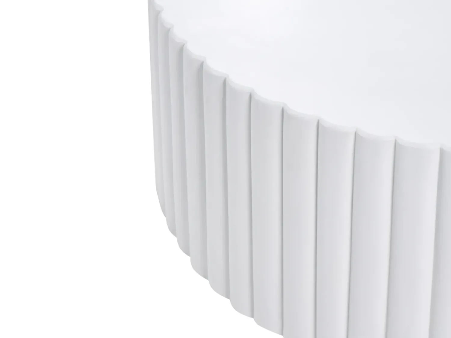 Clearance Beliani Tavolino da caffè POZZA 117 cm 117 cm Bianco