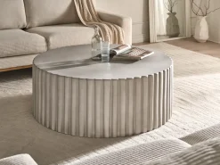 Clearance Beliani Tavolino da caffè POZZA 117 cm 117 cm Grigio