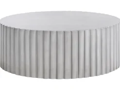 Clearance Beliani Tavolino da caffè POZZA 117 cm 117 cm Grigio