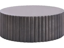 Hot Beliani Tavolino da caffè POZZA 117 cm 117 cm Nero Oro Nero