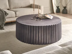 Hot Beliani Tavolino da caffè POZZA 117 cm 117 cm Nero Oro Nero