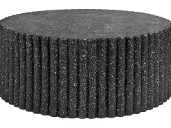 Sale Beliani Tavolino da caffè POZZA II 106 cm 106 cm Effetto terrazzo Terrazzo Nero