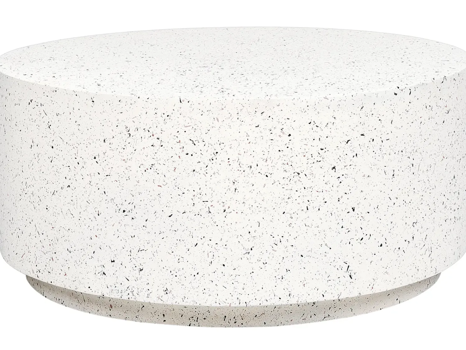 Discount Beliani Tavolino da caffè TREZZO 90 cm 90 cm Effetto terrazzo Terrazzo Bianco