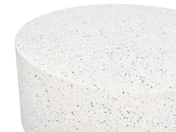 Discount Beliani Tavolino da caffè TREZZO 90 cm 90 cm Effetto terrazzo Terrazzo Bianco