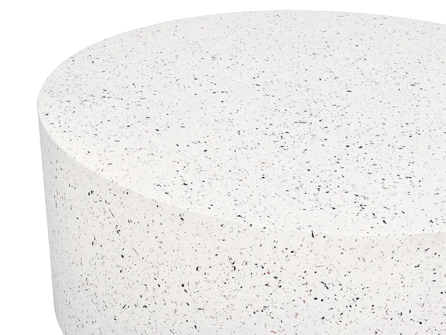 Discount Beliani Tavolino da caffè TREZZO 90 cm 90 cm Effetto terrazzo Terrazzo Bianco