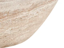 Beliani Tavolino da caffè VICARELLO 68 cm 68 cm Effetto travertino Beige