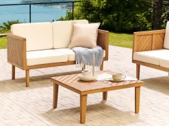 Hot Beliani BARATTI 70 cm 70 cm Legno d'acacia Marrone