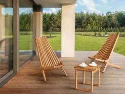 Beliani BELLANO 35 cm 40 cm Legno d'acacia Marrone