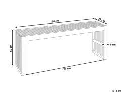 Hot Beliani Tavolino da giardino BELLANO 150 cm Legno d'acacia Marrone