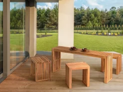 Hot Beliani Tavolino da giardino BELLANO 150 cm Legno d'acacia Marrone