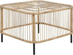 New Beliani CESENATICO 67 cm 67 cm Rattan Naturale Naturale Nero