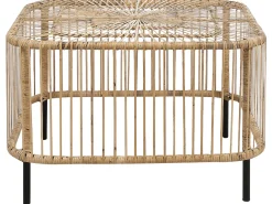 New Beliani CESENATICO 67 cm 67 cm Rattan Naturale Naturale Nero