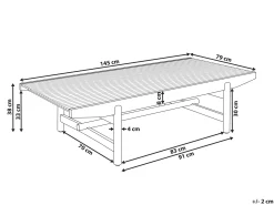 Hot Beliani GIAVENO 145 cm 79 cm Legno d'acacia Marrone