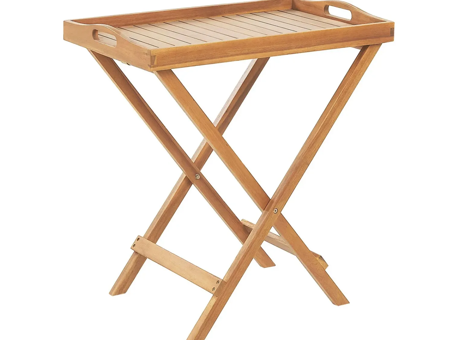 Outlet Beliani JAVA Legno d'acacia chiaro Pieghevole Marrone