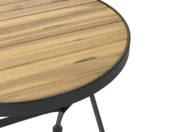 Outlet Beliani LASCARI 45 cm 45 cm Legno d'acacia Marrone chiaro Marrone Nero