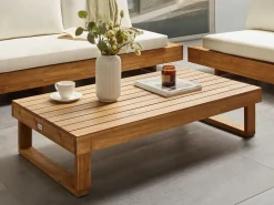 Outlet Beliani MARETTIMO 60 cm 110 cm Legno di acacia certificato Marrone