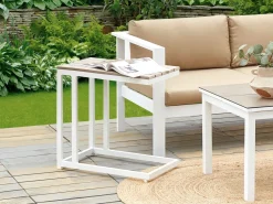 Online Beliani MESSINA 60 cm 35 cm Bianco Bianco Marrone