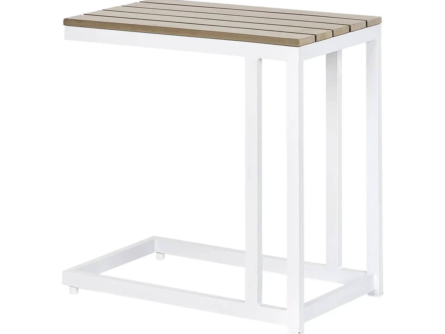 Online Beliani MESSINA 60 cm 35 cm Bianco Bianco Marrone