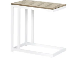 Online Beliani MESSINA 60 cm 35 cm Bianco Bianco Marrone