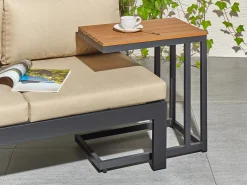 Beliani MESSINA 60 cm 35 cm Nero Marrone Nero