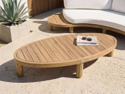 Sale Beliani NUMANA 140 cm 70 cm Legno d'acacia chiaro Marrone
