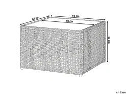 Hot Beliani OMEGANA 66 cm 66 cm Rattan sintetico (PE) Beige