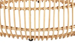 Best Beliani Tavolino da giardino RANDAZZO 85 cm 85 cm Rattan Marrone chiaro Beige Naturale