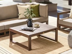 Outlet Beliani TIMOR 90 cm 75 cm Legno di acacia certificato scuro Marrone
