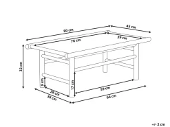 Beliani TODI 45 cm 80 cm Bambù Marrone