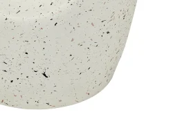 New Beliani Tavolino EDOLO 37 cm 37 cm Effetto terrazzo Terrazzo Bianco